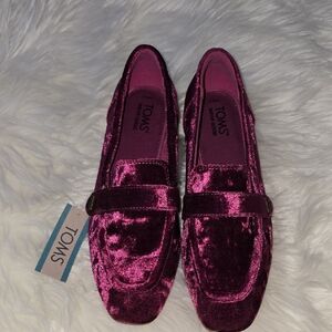 TOMS Women's Velvet Loafers - Rich Purple